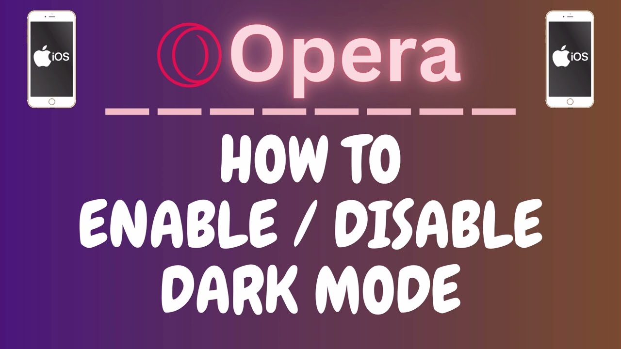 Как включить или выключить темный режим в браузере Opera на iPhone | Простой урок для iOS