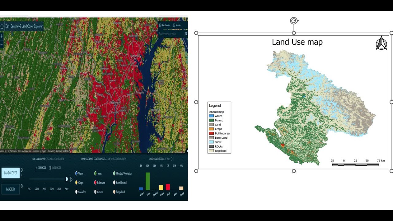 Download ESRI Land use map high Resolution of any region for free | Land Use Land Cover Map