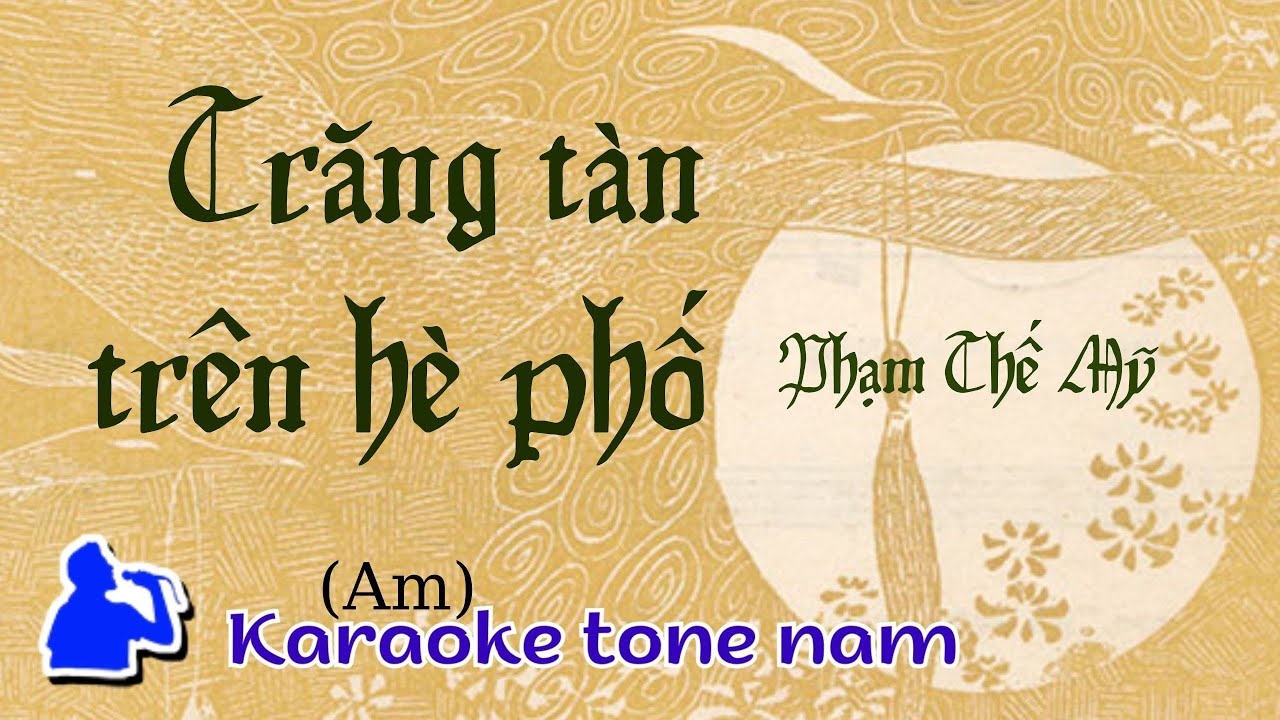 Trăng tàn trên hè phố | Tone nam Karaoke  | Cui bap music