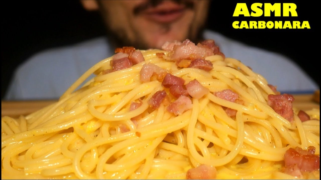 MUKBANG ITA | SPAGHETTI CARBONARA EATING SHOW PASTA ITALIANA *ASMR NoTalking  CIBO ITA CARBONARA DAY