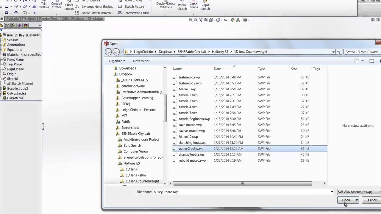 SolidWorks API Basics with Top Down Design - Timing Pulley