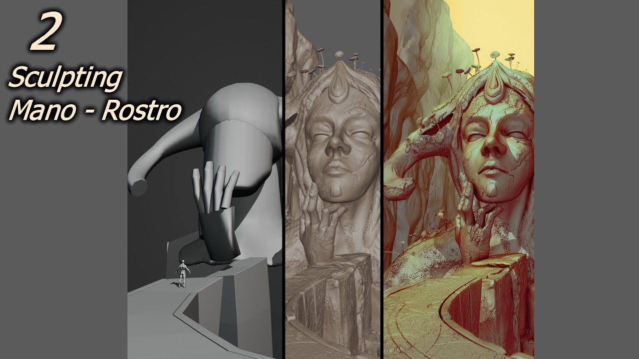 Blender Sculpt Environment: Part 2 - Mano y Rostro