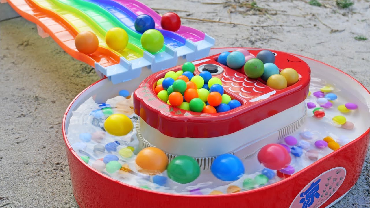 Marble Run Race ASMR ☆ 3 Colorful Courses & Wooden Course