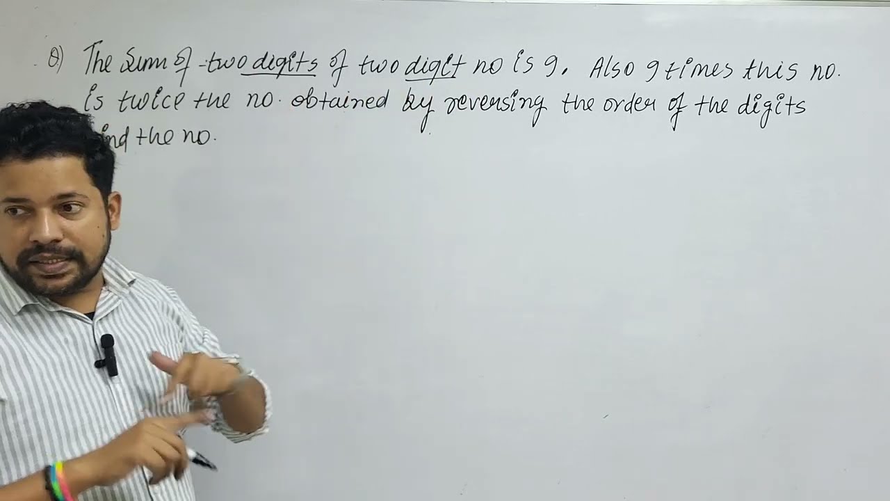 The sum of the digits of a two-digit number is 9. Also, nine times this number is twice the number