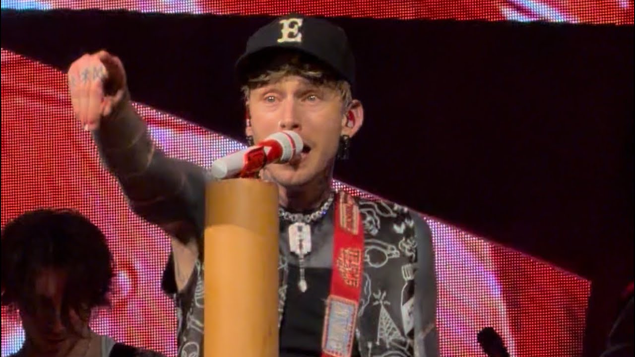Machine Gun Kelly – “Sweet Coraline” ending (Pete Davidson on stage) + “Vampire Diaries”