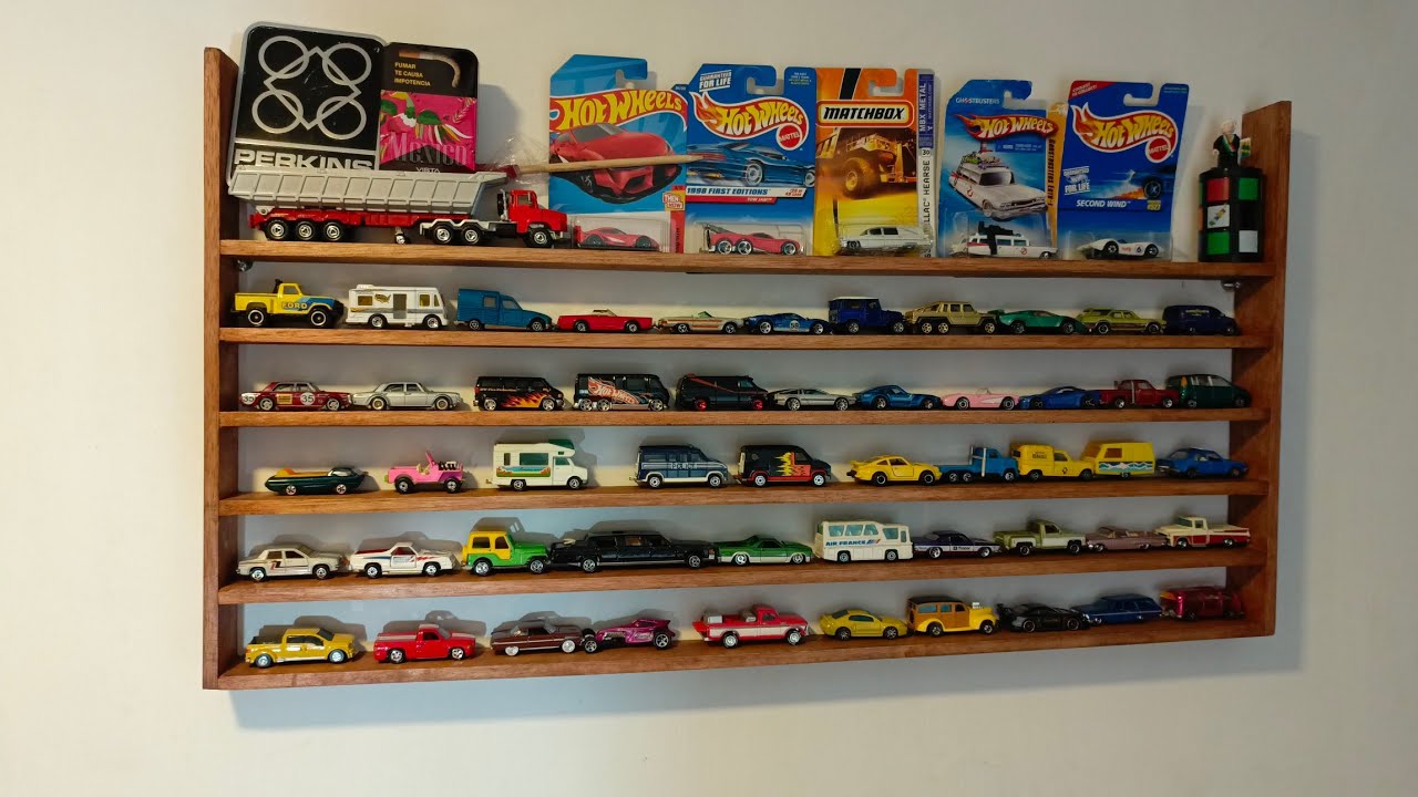 como hacer un exhibidor de carritos hotwheels sin blister