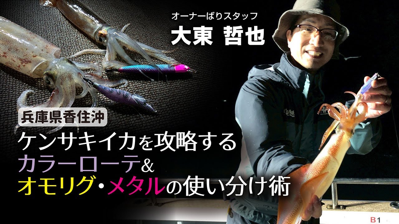 ケンサキイカを攻略するカラーローテ＆オモリグ・メタルの使い分け術/兵庫県香住沖