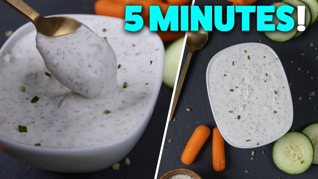 Homemade Protein Ranch Dressing or Dip | Healthy Low Calorie Recipe