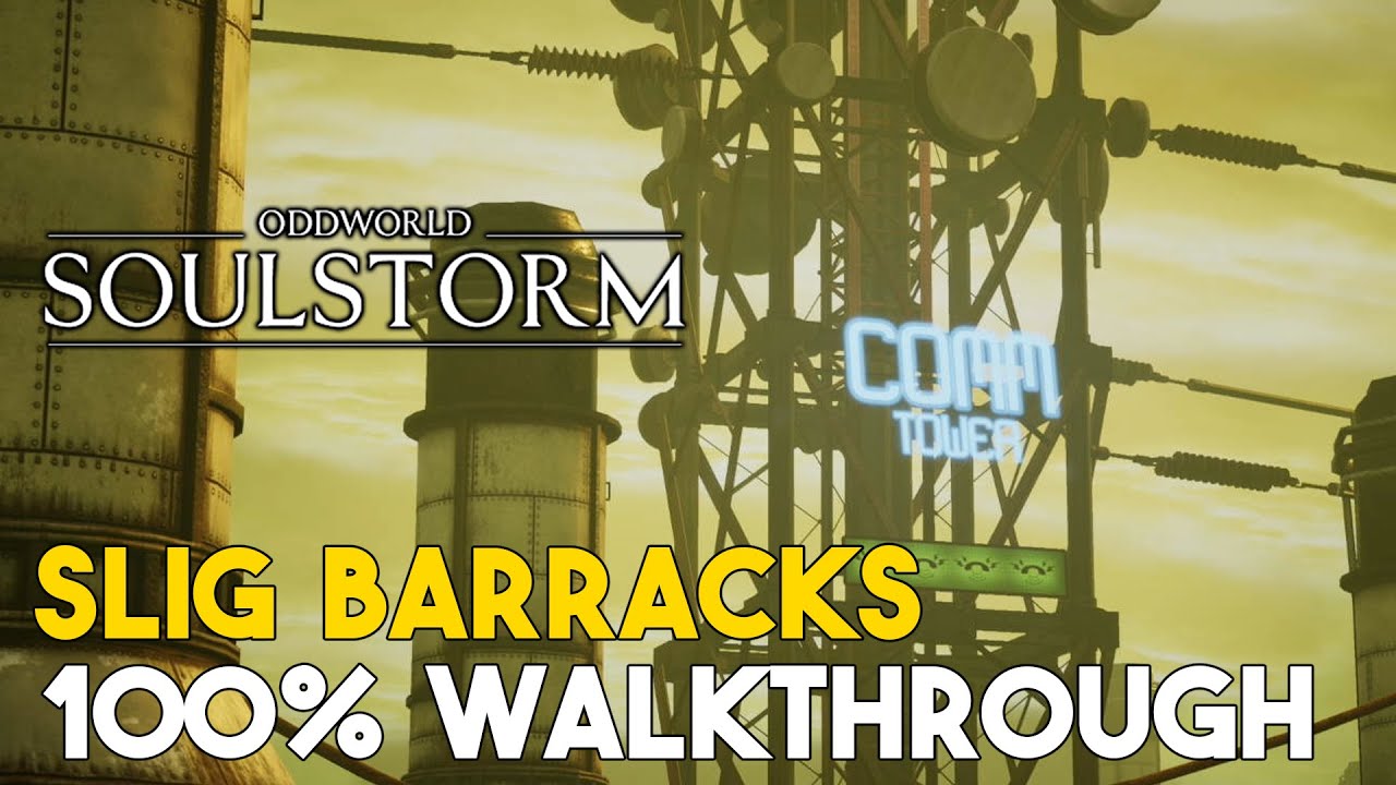 Oddworld Soulstorm Slig Barracks 100% Walkthrough (All Mudokon, Royal Jelly & Secret Areas)