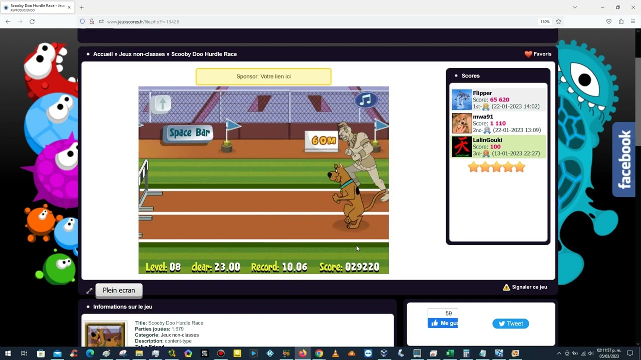 [jeux] Scooby Doo Hurdle Race - Incomplete Game - Perfect Gaming - Perfect Score 67350 - 230305