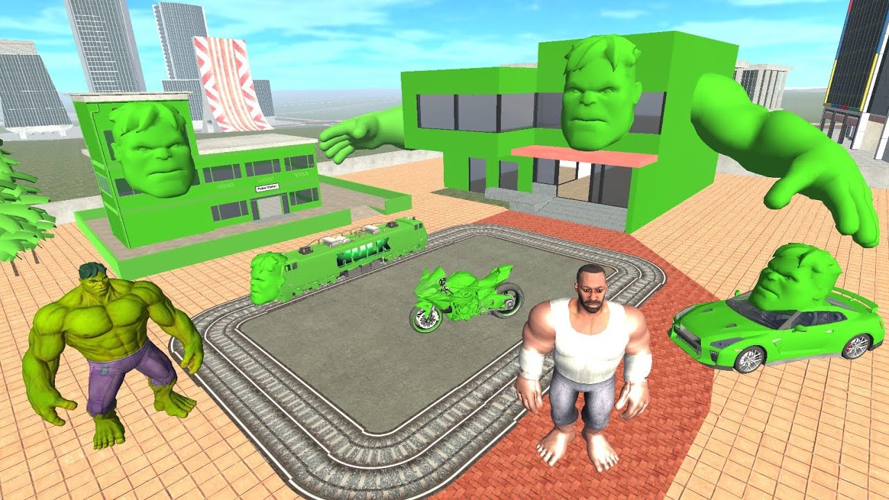 Franklin Change House to Hulk City in Indian Bike Driving 3D