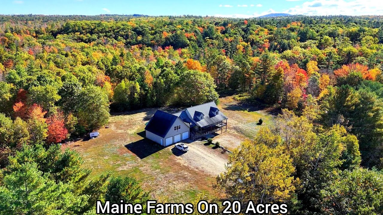 Maine Farms On 20 Acres | ME Real Estate | In-Law Apartment | Mini Farms Old Houses Updating