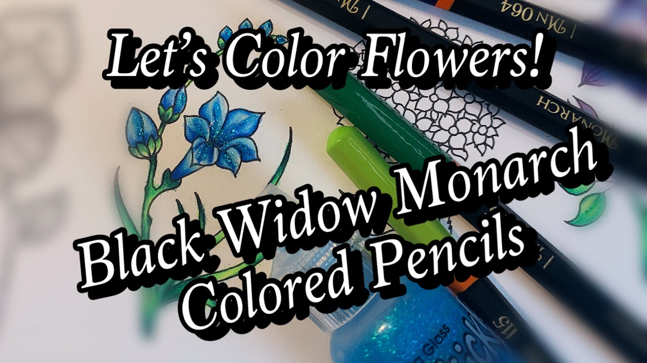 TUTORIAL: How to Color a Flower | NEW Black Widow Monarch Colored Pencils | World of Flowers