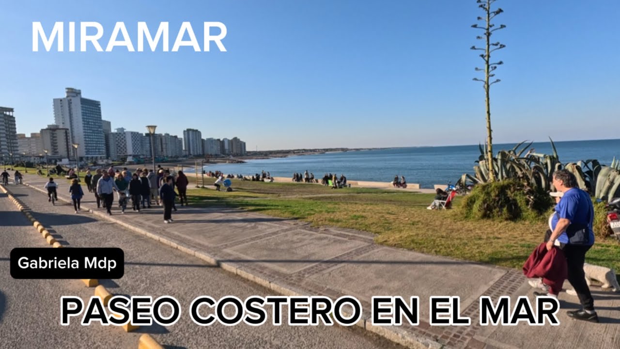 PASEO COSTERO EN EL MAR 🧡 MIRAMAR Domingo 13 de Julio 2025 4K🇦🇷 Un día ideal para caminar..!!!!