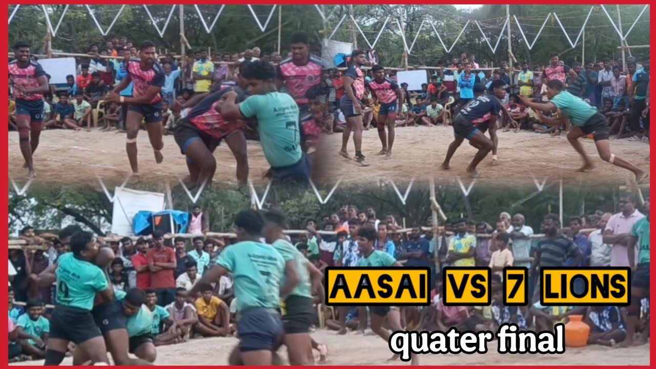AASAI MAMSAPURAM VS 7 LIONS MEENACHIPURAM Quater final #kabaddi#kabaddimatch