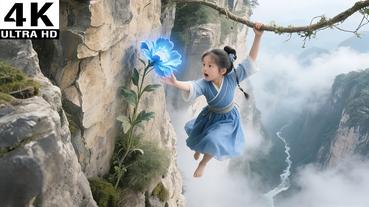 Cô gái hái thuốc vô tình rơi xuống vách núi, phát hiện 1 thung lũng đầy hoa lam thần bí! #trieulotu