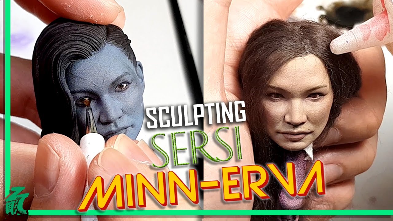 Eternals Sersi Minn-Erva Sculpture (3D Print, Paint, Hair Root) Gemma Chan 1/6 CUSTOM Hot Toy