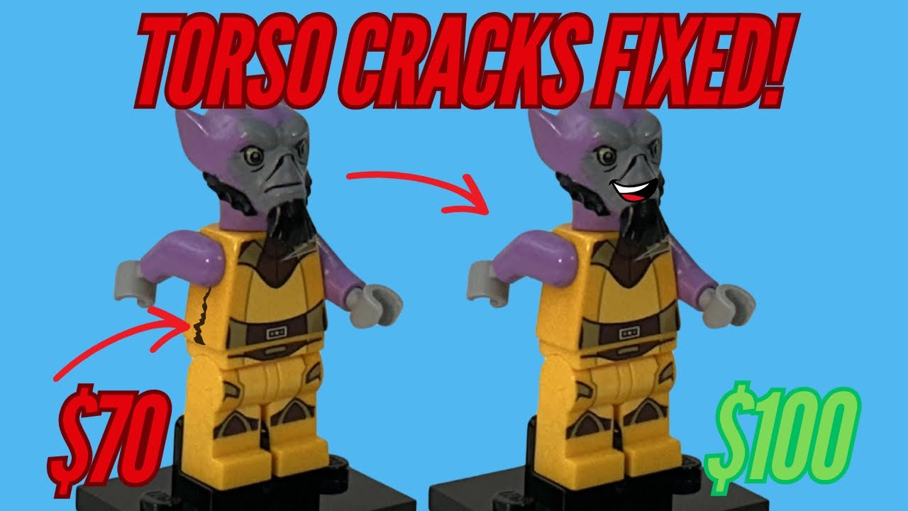 Как заделать трещины на туловище минифигурок Lego (без клея!)