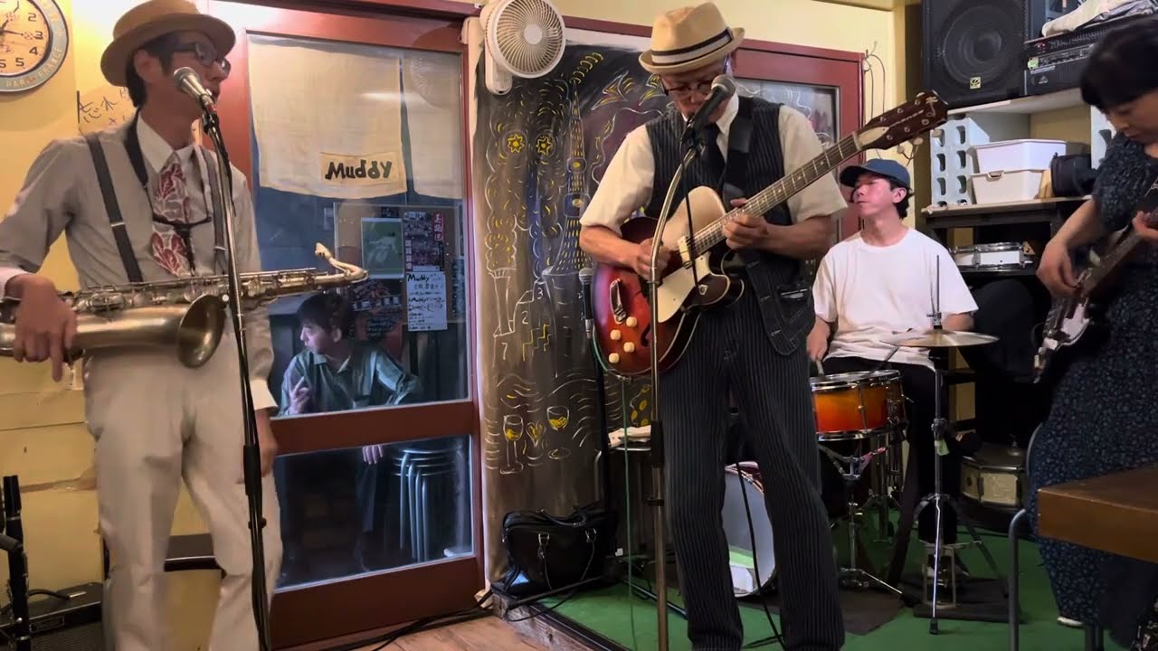 【Blue light boogie】#rehearsal  #jazz #jumpblues #saxophone #guitar #drums 