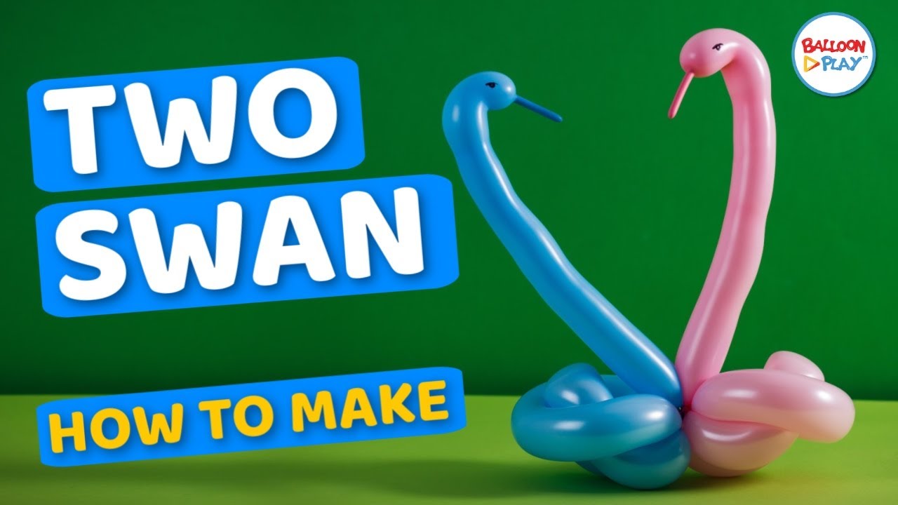 How to make Two Balloon Swan? BalloonPlay 🎈