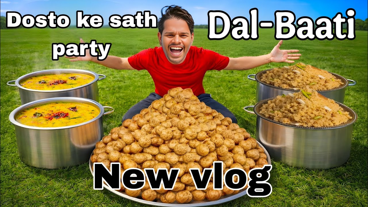Dosto ke sath party Dal baati #vlogger #vlog 