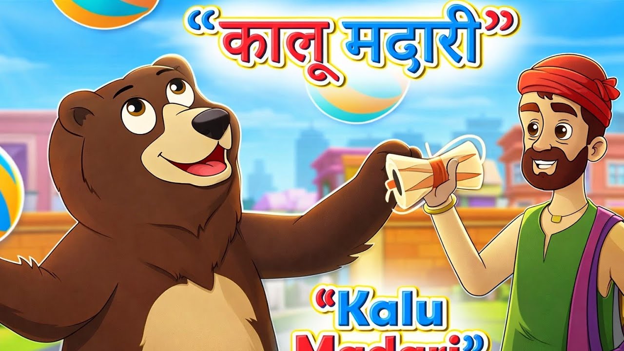 हिन्दी कालू मदारी आया | Kalu Madari Aaya l Hindi Rhymes And Kids Songs l Mini Masti Kids
