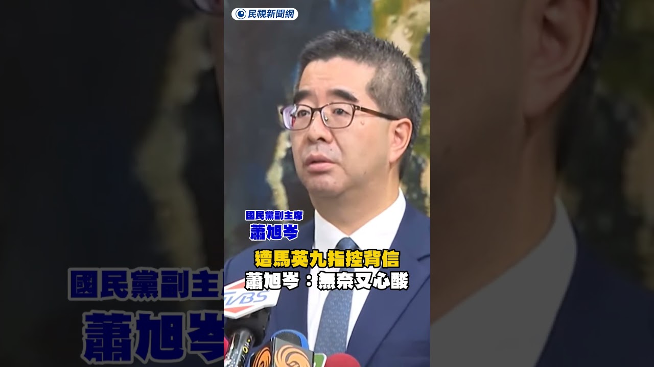 遭馬英九指控背信 蕭旭岑：無奈又心酸｜民視新聞｜