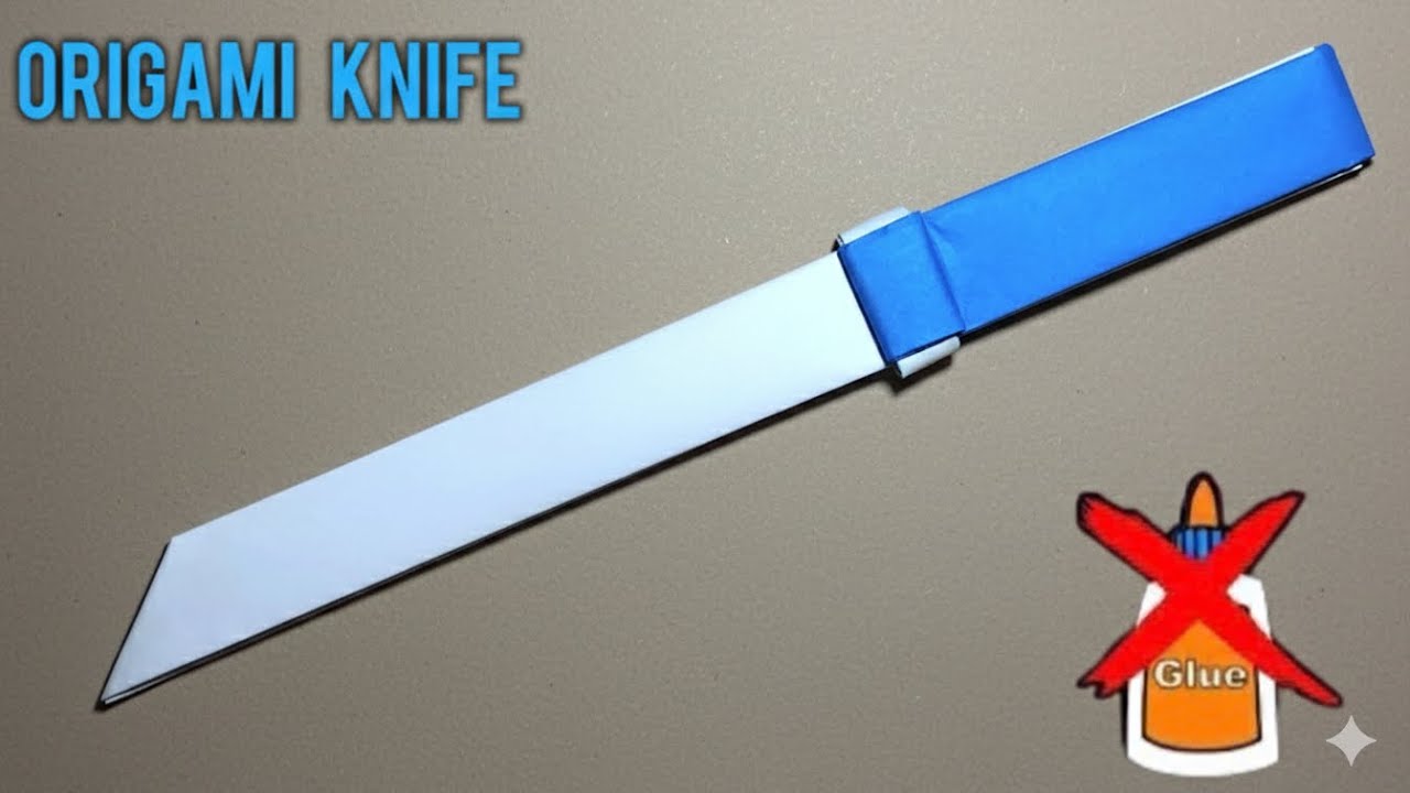Making an Origami Knife with Paper – No Glue, No Tape Needed