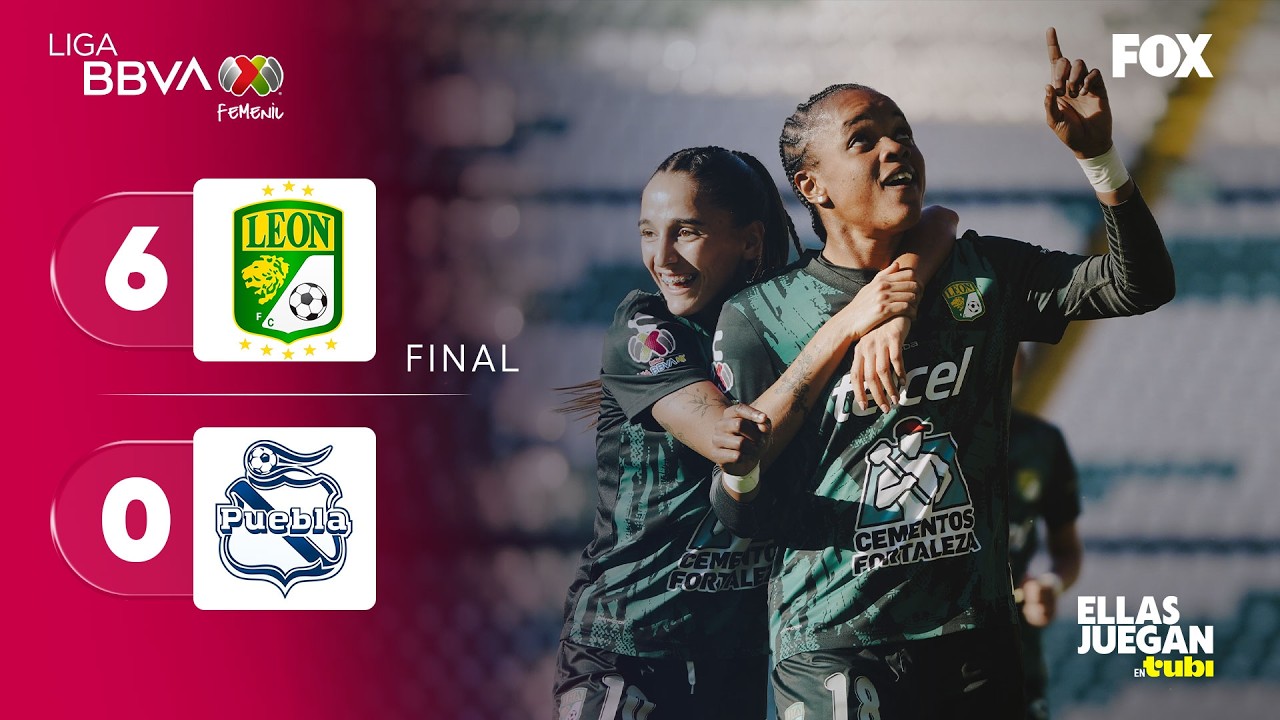 LEÓN 6-0 PUEBLA | RESUMEN Y GOLES | LIGA MX FEMENIL | CLAUSURA 2026 | JORNADA 9