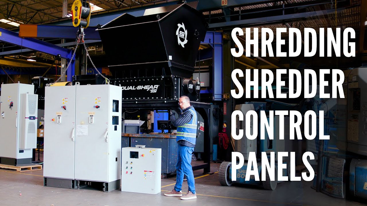 Shredding a Shredder Control Panel in an Industrial Shredder