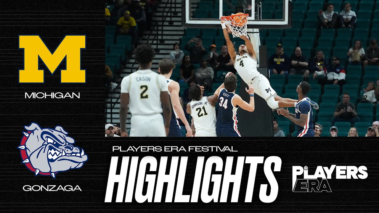 Michigan vs. Gonzaga: 2025 Players Era Festival championship men's basketball highlights