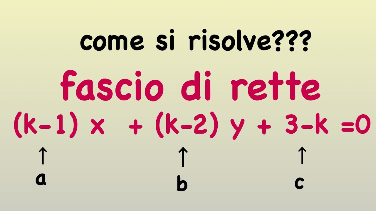 FASCIO DI RETTE| N.2| PARAMETRO