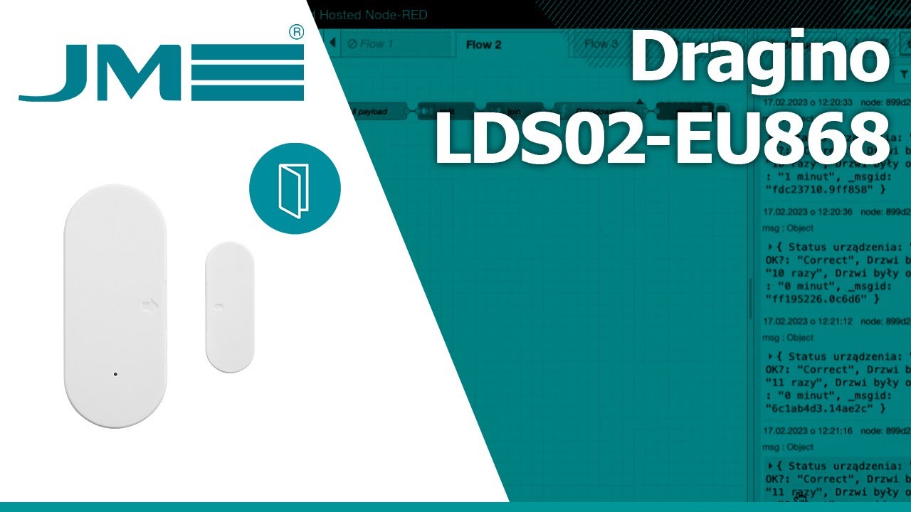 Pełne szkolenie Dragino LDS02-EU868 czujnik otwierania drzwi i okien