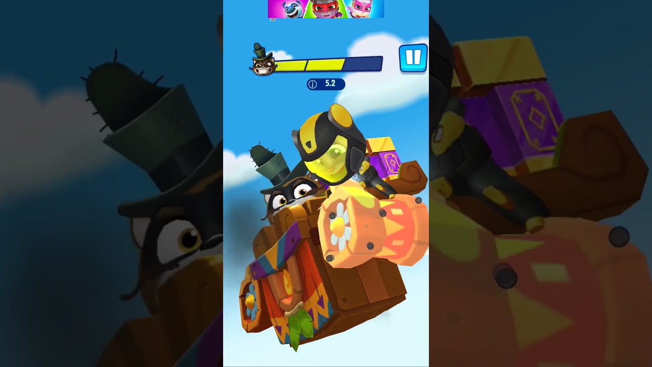 Talking Tom Hero Dash Dark Armor Tom Vs Raccoon Boss In Talking Tom Hero Dash #talkingtom #shorts
