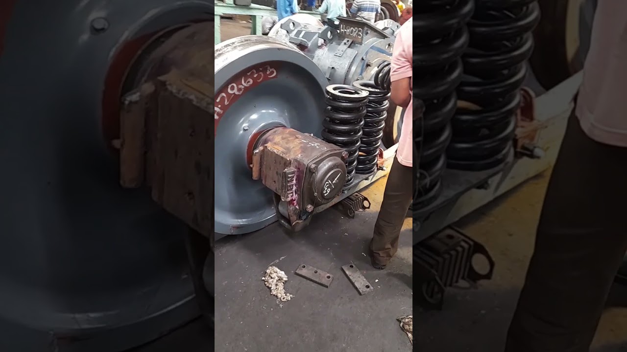 Bogie's Assembly locomotive wheel, Axle, Suspension.