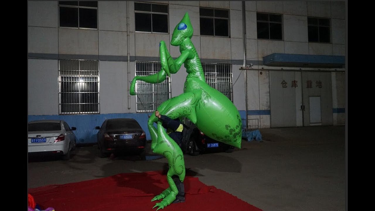 inflatable mantis; devil horse; rearhorse; Tenodera aridifolia costumes