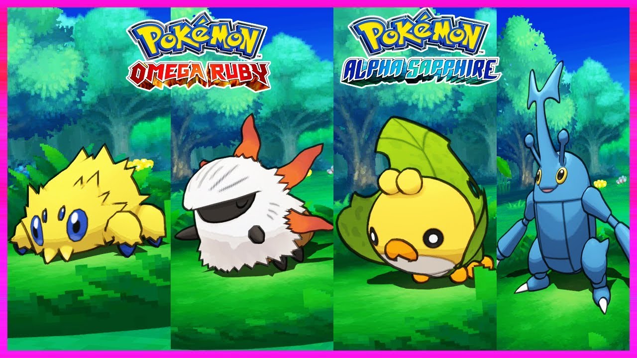 Pokemon OmegaRuby & AlphaSapphire - Joltik,Larvesta,Sewaddle & Heracross Locations