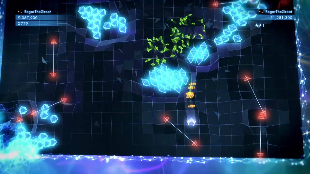 Geometry Wars&sup3;: Dimensions_Classic Mode Pacifism_66 million