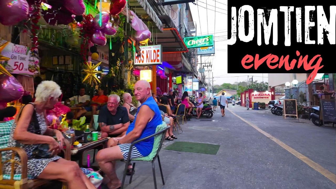 [4K] JOMTIEN beach, the best area in PATTAYA, THAILAND 2025
