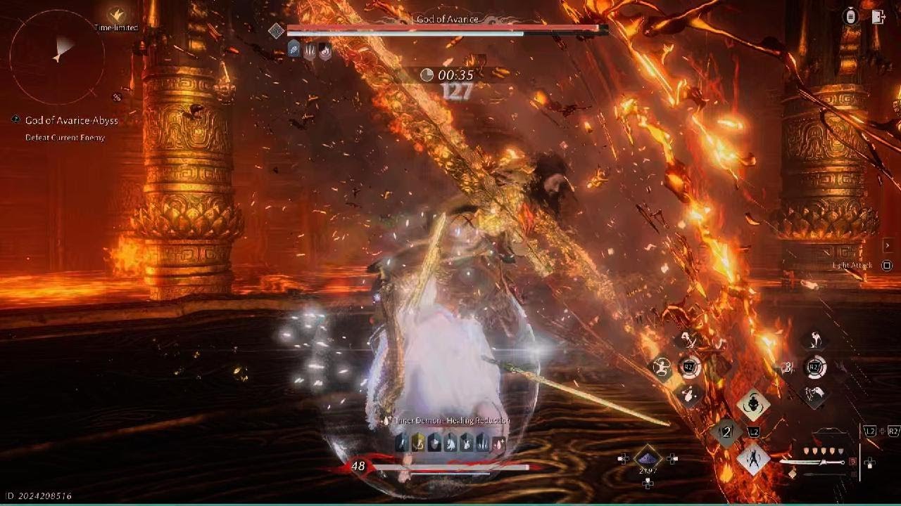Where Winds Meet God of Avarice Abyss No Damage