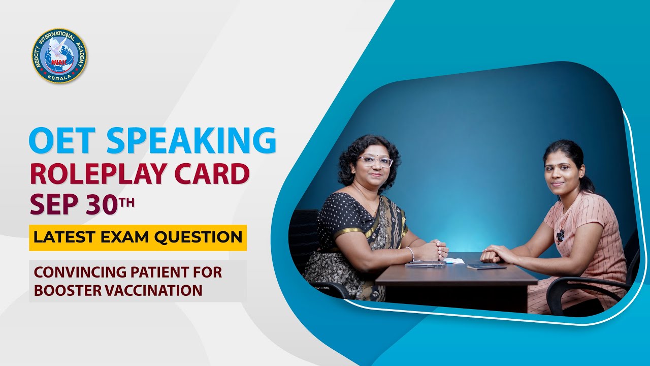 OET Speaking | September 30, 2023 Roleplay Card | Latest Exam Question