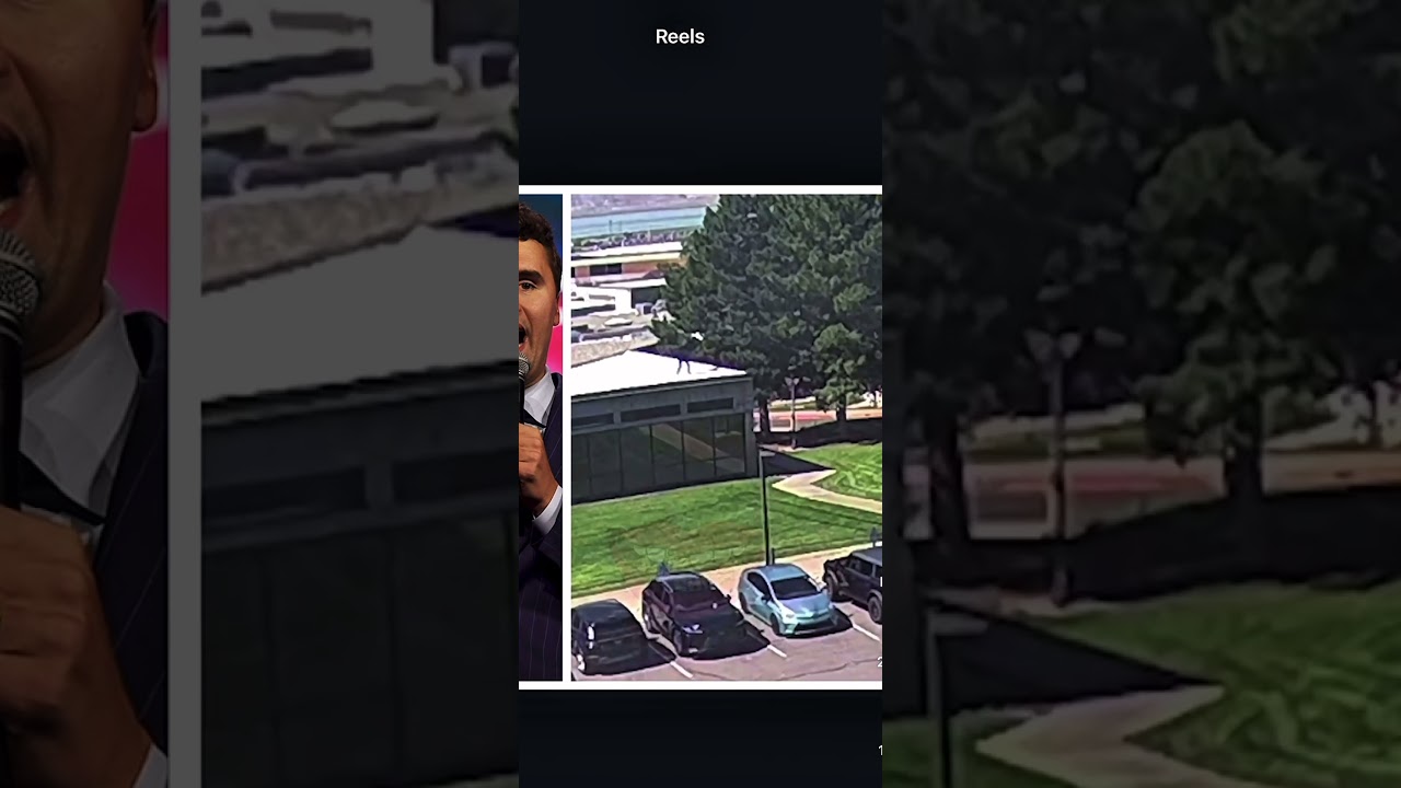 Security footage shows a person leaving the rooftop moments after the reported incident #CharlieKirk
