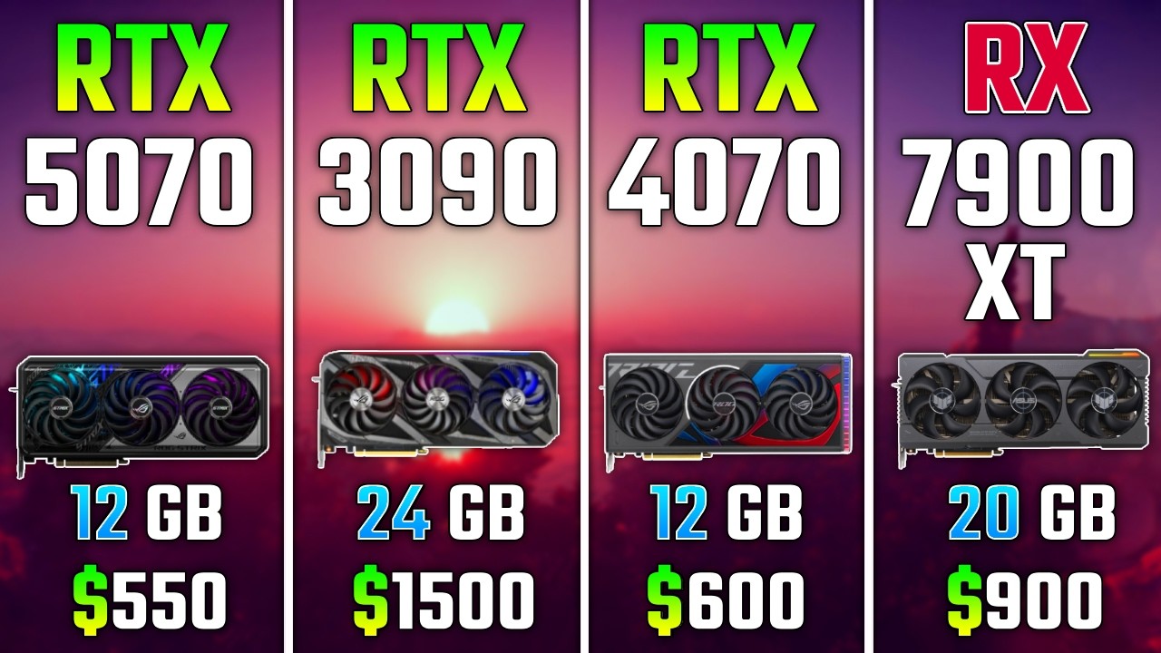 RTX 5070 vs RTX 3090 vs RTX 4070 vs RX 7900 XT | Test in 7 Games