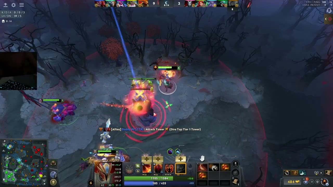 [LIVE GAMEPLAY] Dragon Knight Aghs Octarine | hsN DOTA