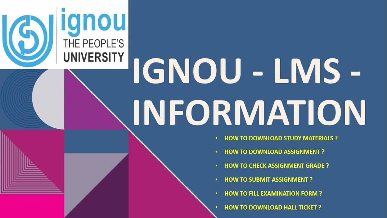 IGNOU | Портал LMS | Система управления обучением | Информация | Учебное пособие для начинающих |...