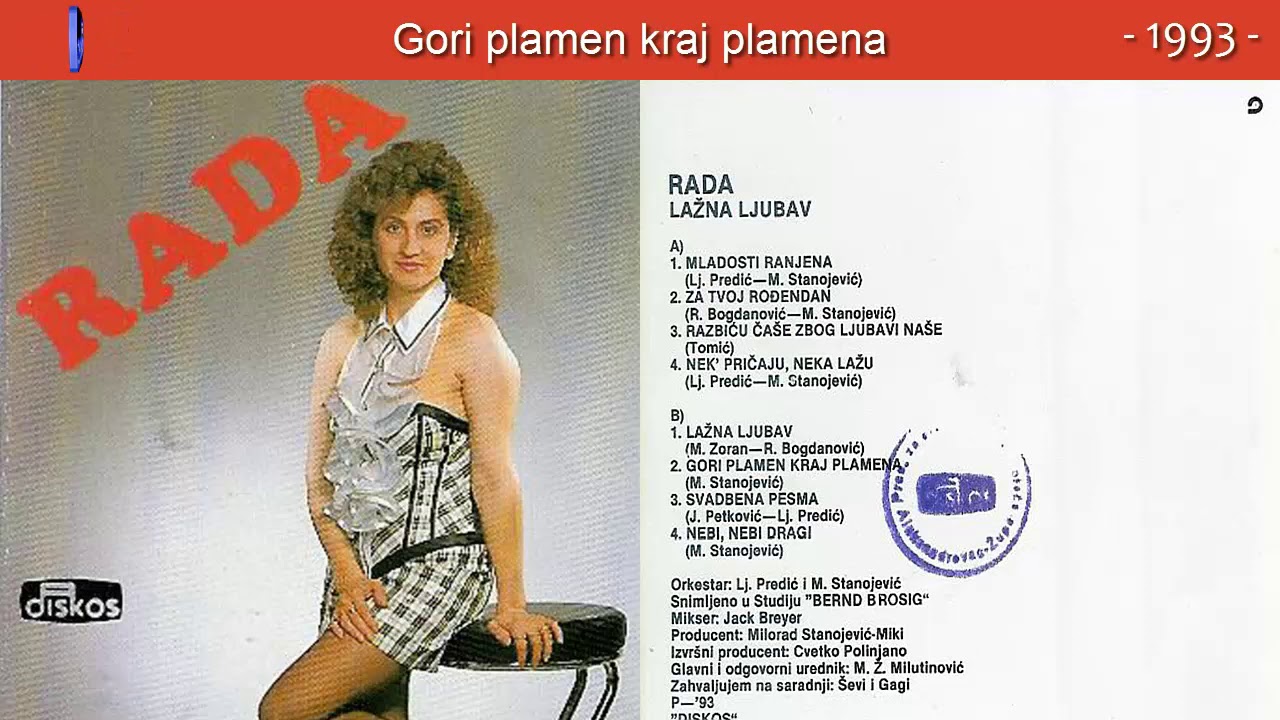 Rada - Gori plamen kraj plamena - (Audio 1993)