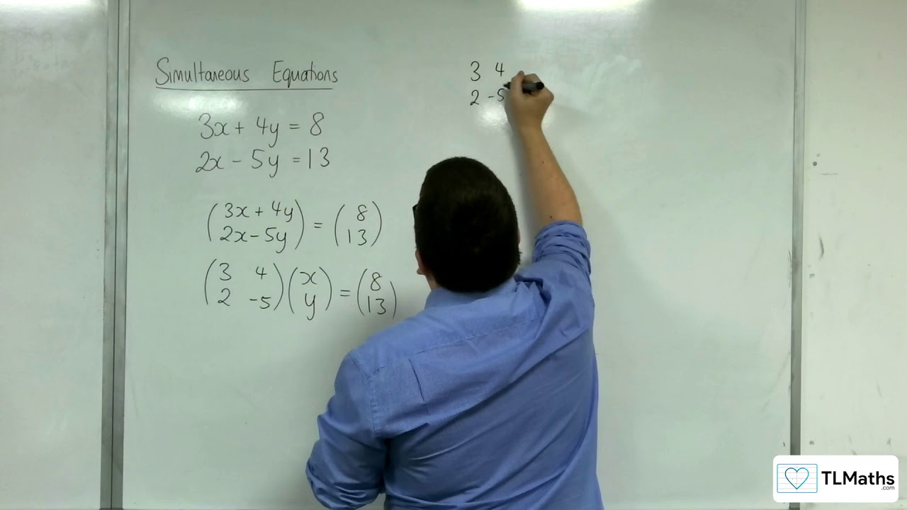A-Level Further Maths: C7-01 Simultaneous Equations: Using Matrices to Solve