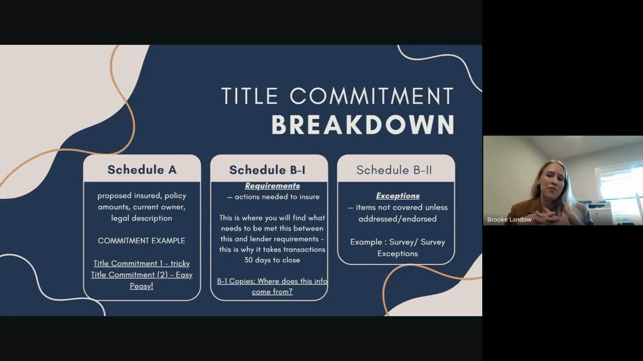 Title 101   How to Read Title Commitments and Lead Your Clients Through the Closing Process