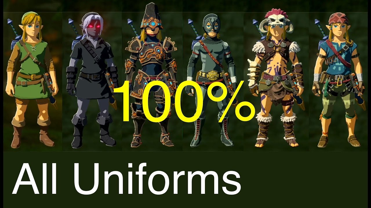 Zelda: Breath of the Wild - All Costumes (100% and Upgraded)