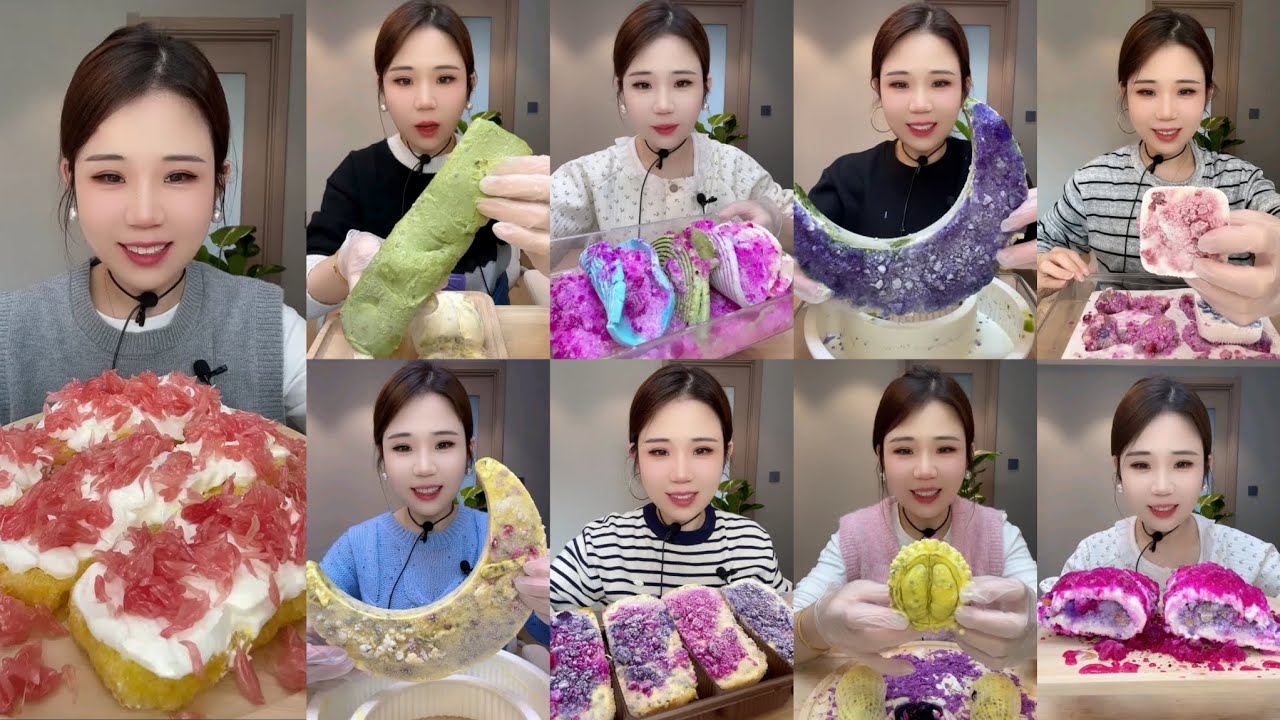 YY FROZEN PASSION FRUIT & MILK POWDER ICE EATING COMPILATION 